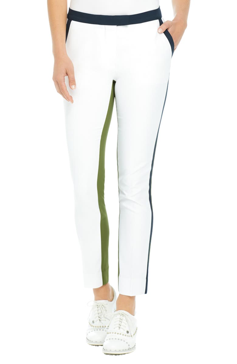 Colorblock Golf Pants, Main, color, SNOW/ OLIVE