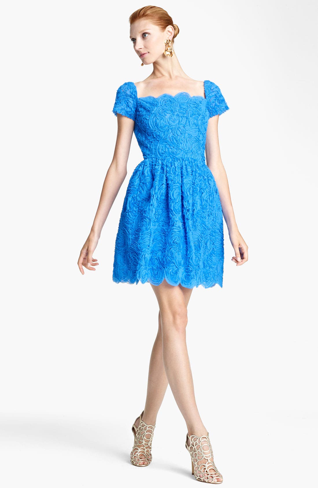Oscar de la Renta Embroidered Cocktail Dress Nordstrom