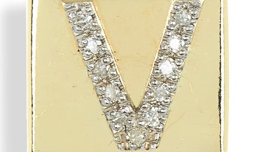 Meshmerise Diamond Padlock Initial Pendant Necklace In Yellow-v