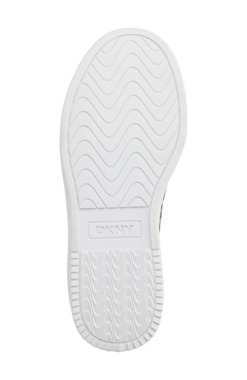 Shop Dkny Byla Wedge Sneaker In White/black