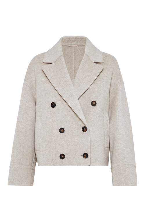 Shop Brunello Cucinelli Hand-finished Caban Jacket In Beige