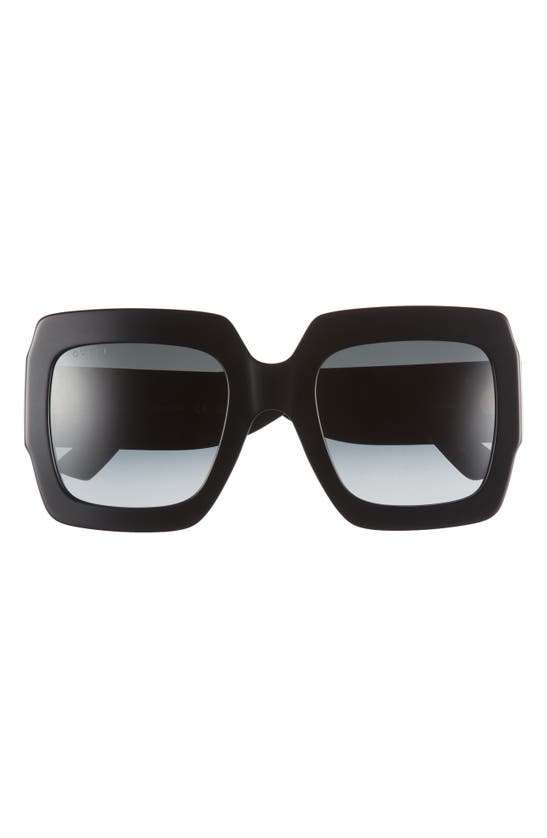 Gucci 54mm Square Sunglasses In Black Black Grey