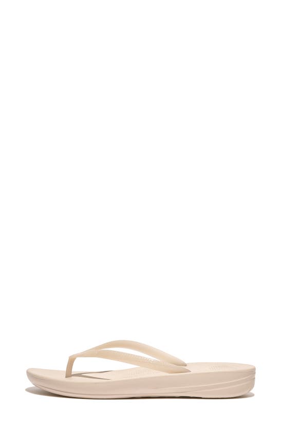 Shop Fitflop Iqushion Flip Flop In Stone Beige