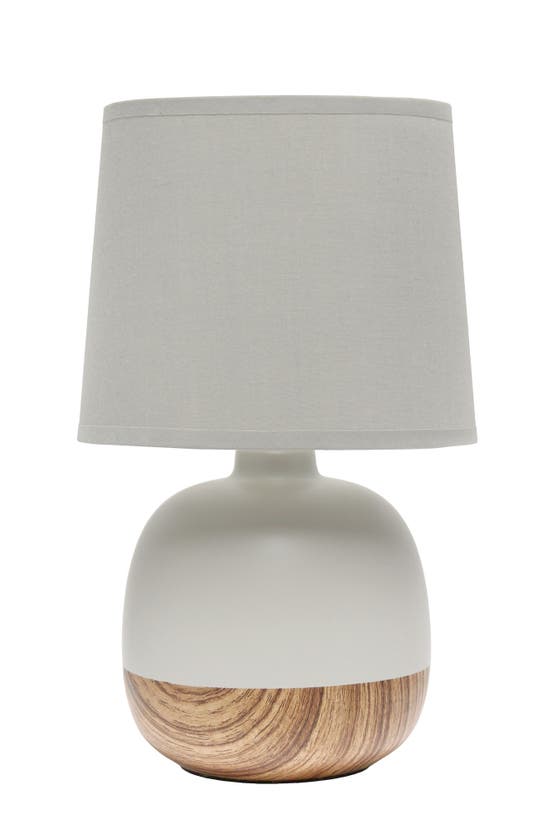 Lalia Home Midcent Table Lamp In Light Wood/ Light Gray