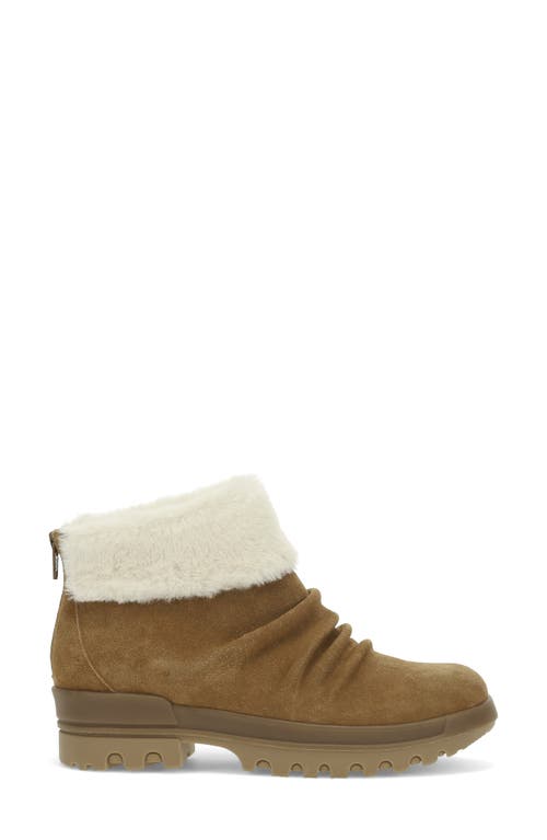 Baretraps Nuri Faux Fur Trim Cold Weather Bootie In Cognac Suede