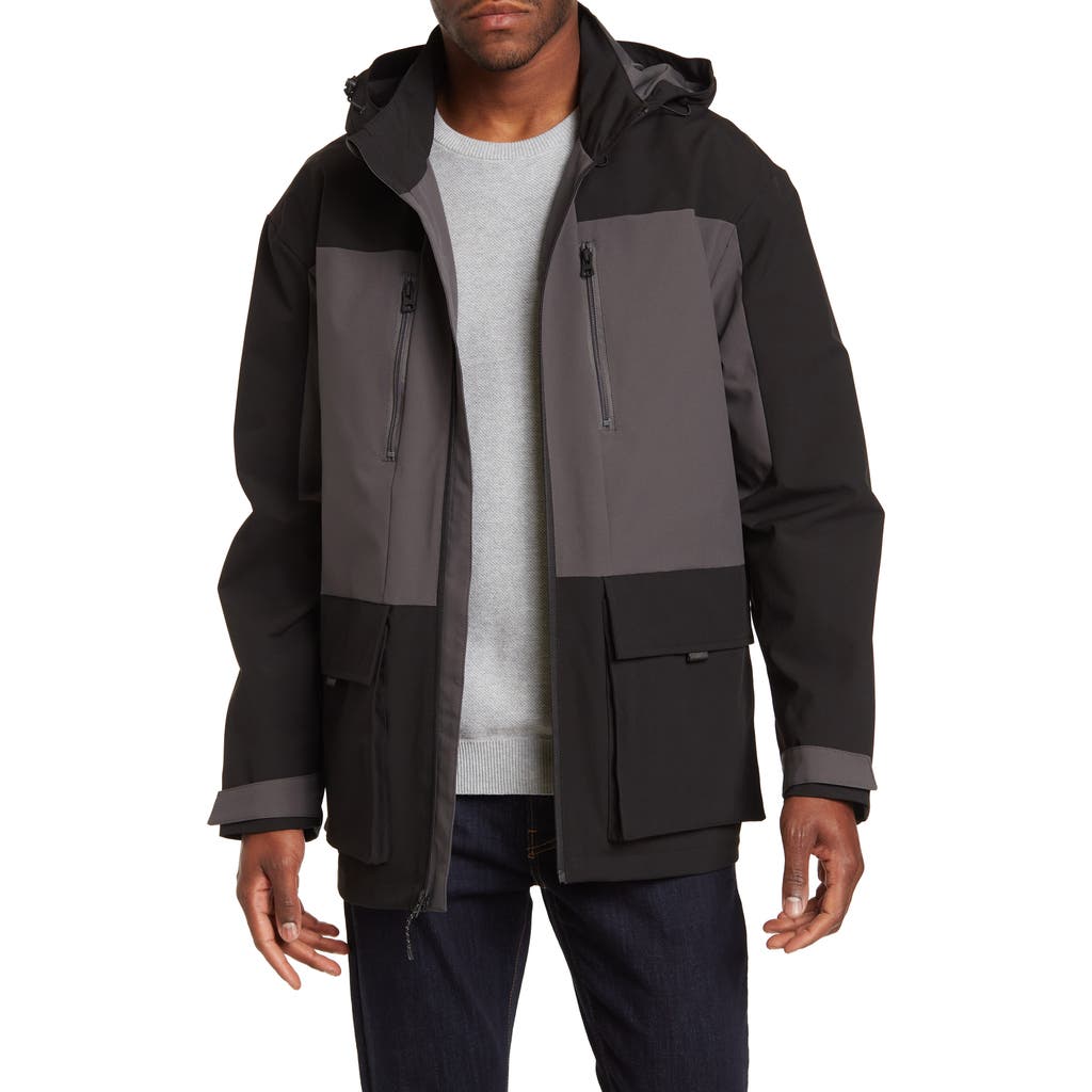 Cole Haan Outerwear Hooded Jacket In Black