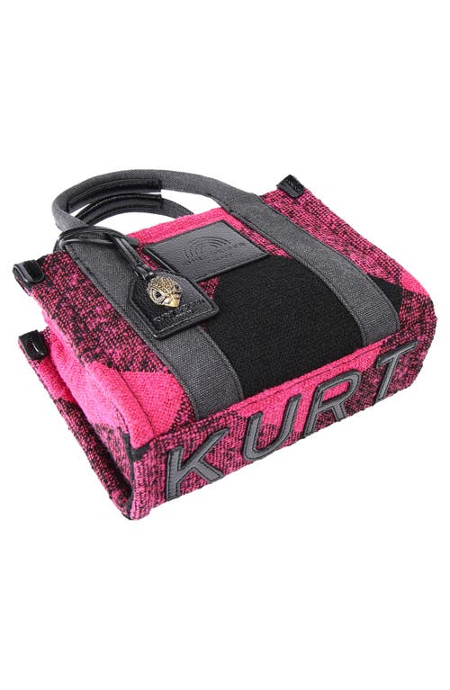 Kurt Geiger London Extra Small Southbank Tweed Tote In Open Pink