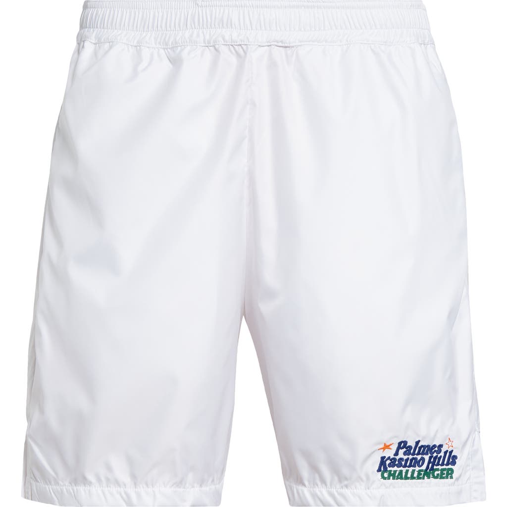 Palmes Kasino Hills Challenger Tennis Shorts In White