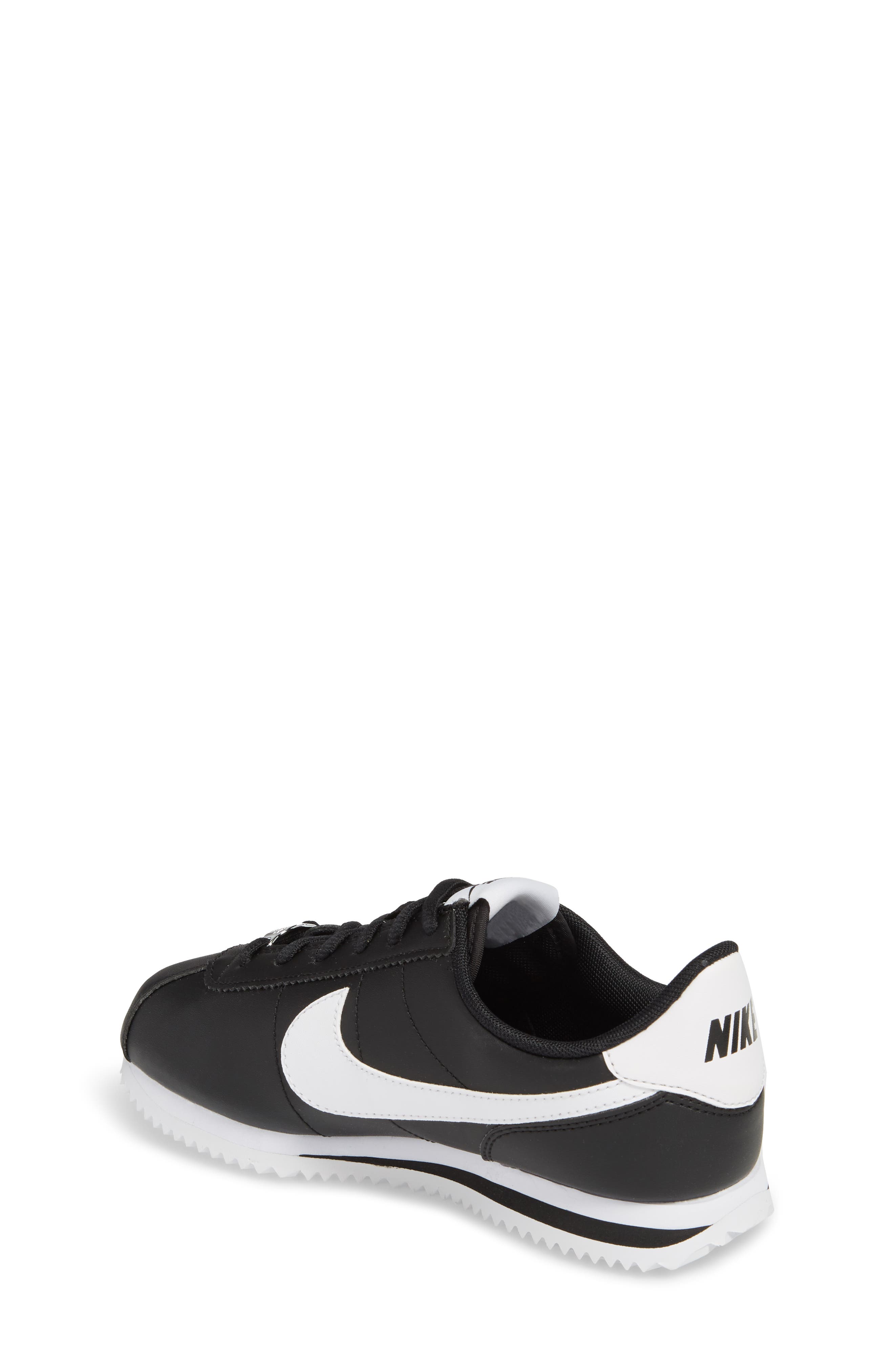 womens black and white nike cortez