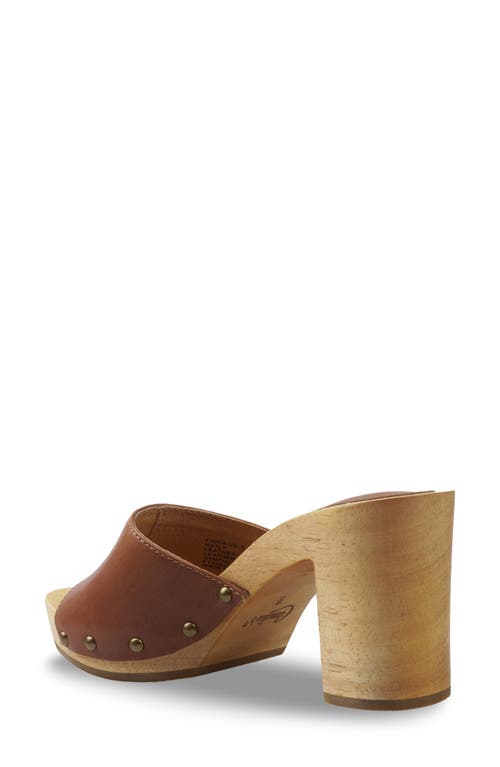 Shop Candies Candie's Fidda Platform Slide Sandal In Tan Leather