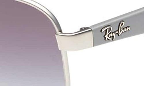 Ray Ban Ray-ban 59mm Pilot Sunglasses In Silver/ Grey Gradient