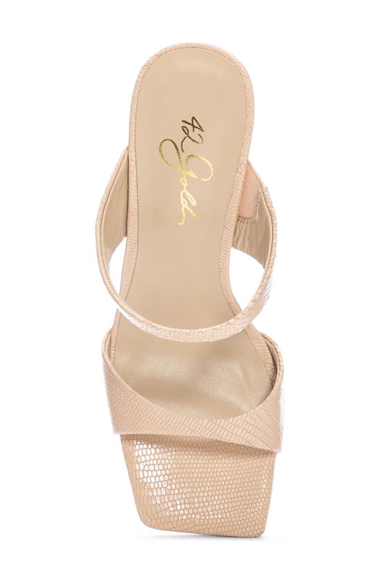 Shop 42 Gold Omira Wedge Sandal In Beige