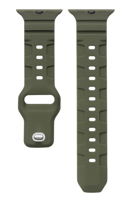 Ridge Silicone 27mm Apple Watch Watchband in Green