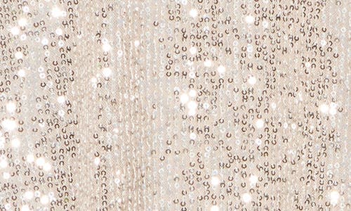 Wishlist Short Sleeve Sequin Top In Champagne