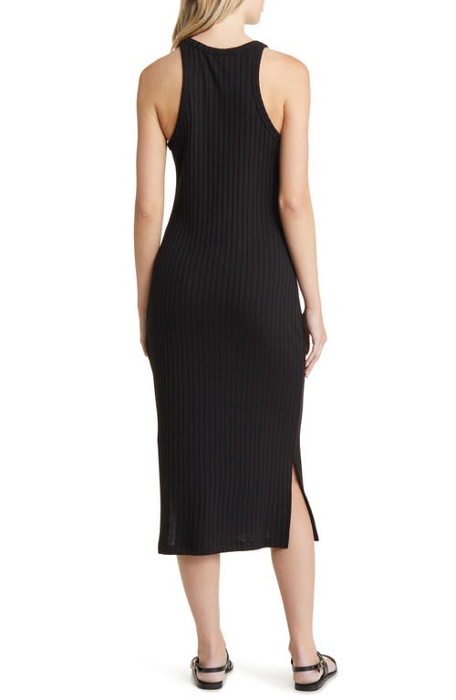 Shop Rip Curl Premium Rib Racerback Dress In Black