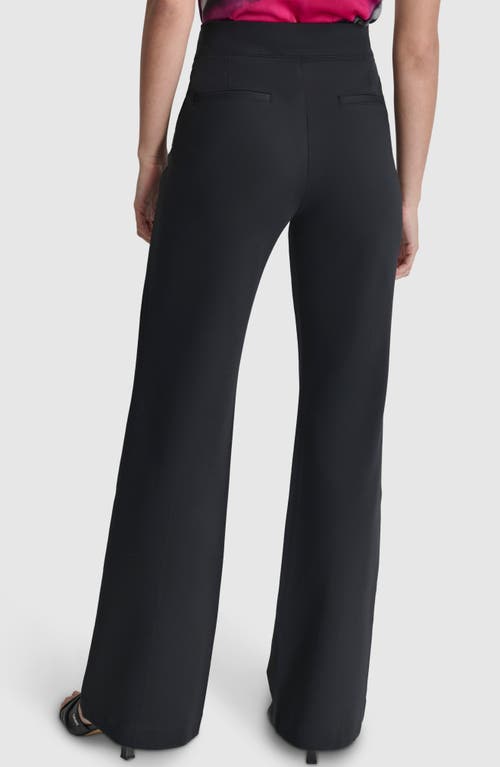 Shop Dkny Seamed Wide Leg Pants In Black