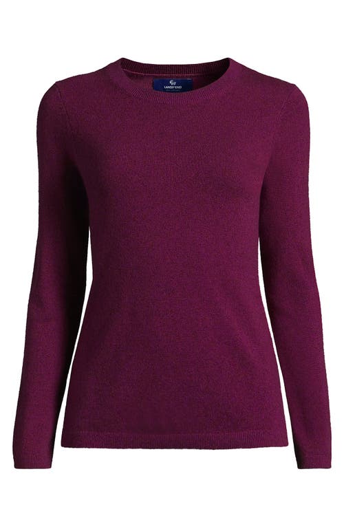 Shop Lands' End Plus Size Cashmere Sweater In Raspberry Wine Heather