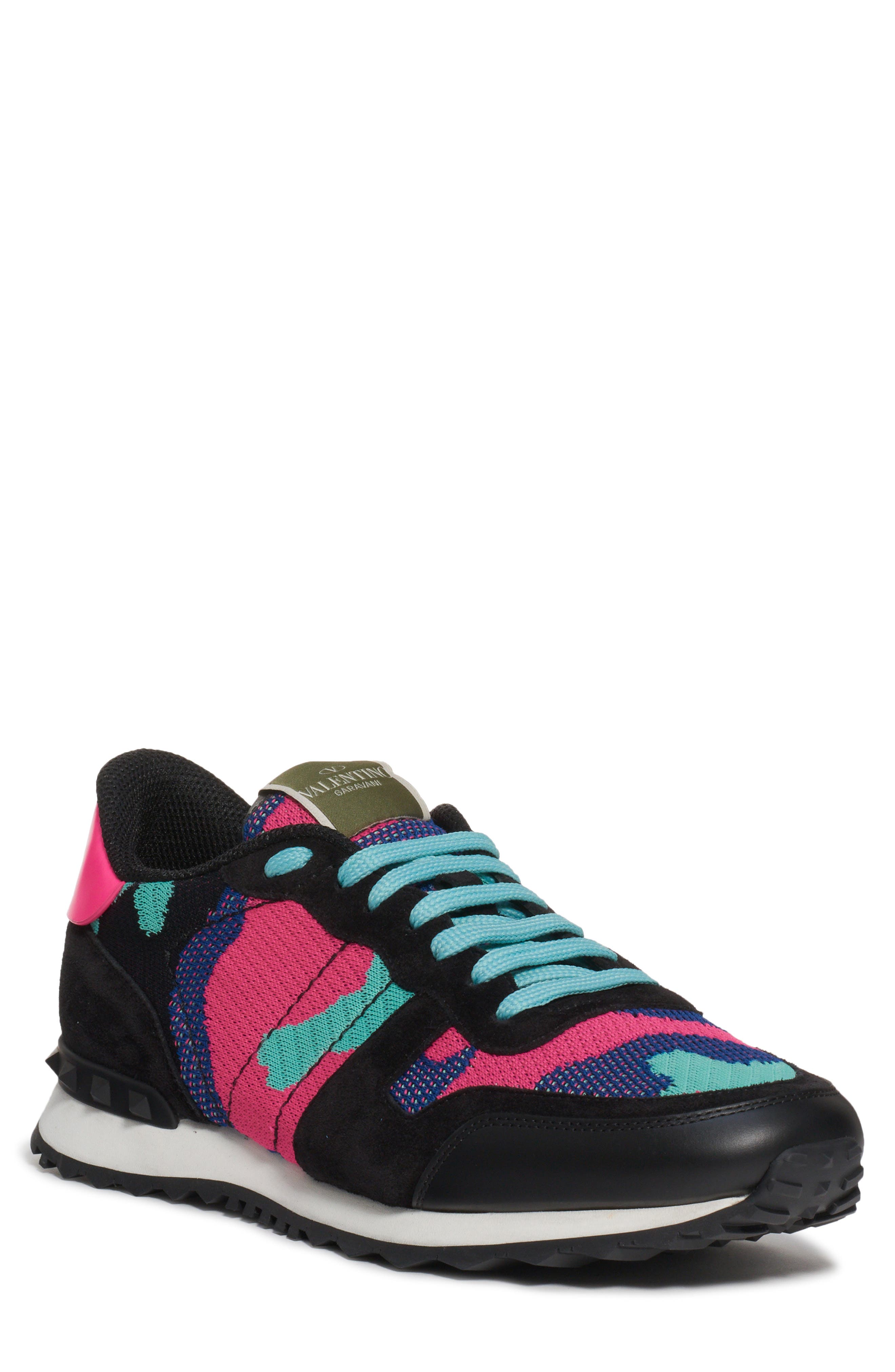 valentino men's camo sneakers