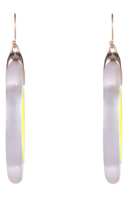 Alexis Bittar Neon Capsule Oval Hoop Drop Earrings In Prairie Crocus