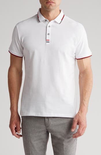 Tipped Short Sleeve Knit Polo