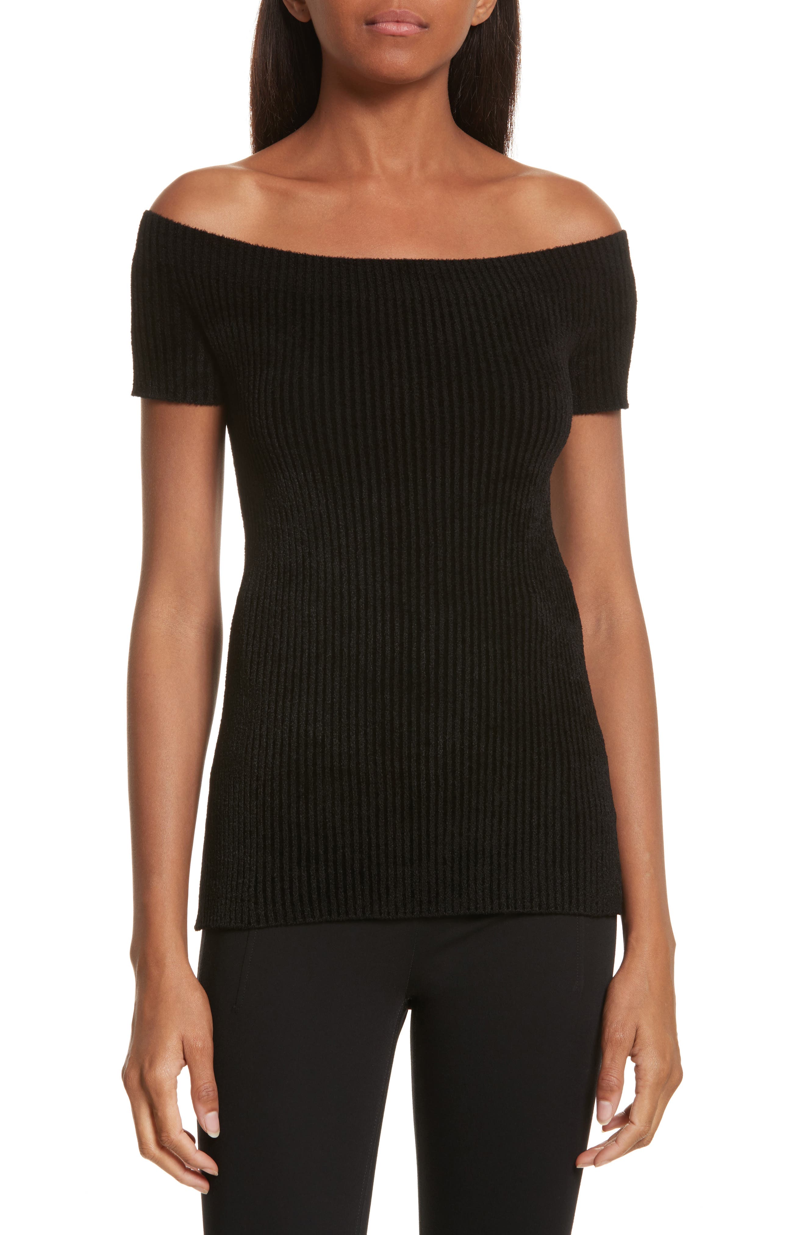 helmut lang off the shoulder top