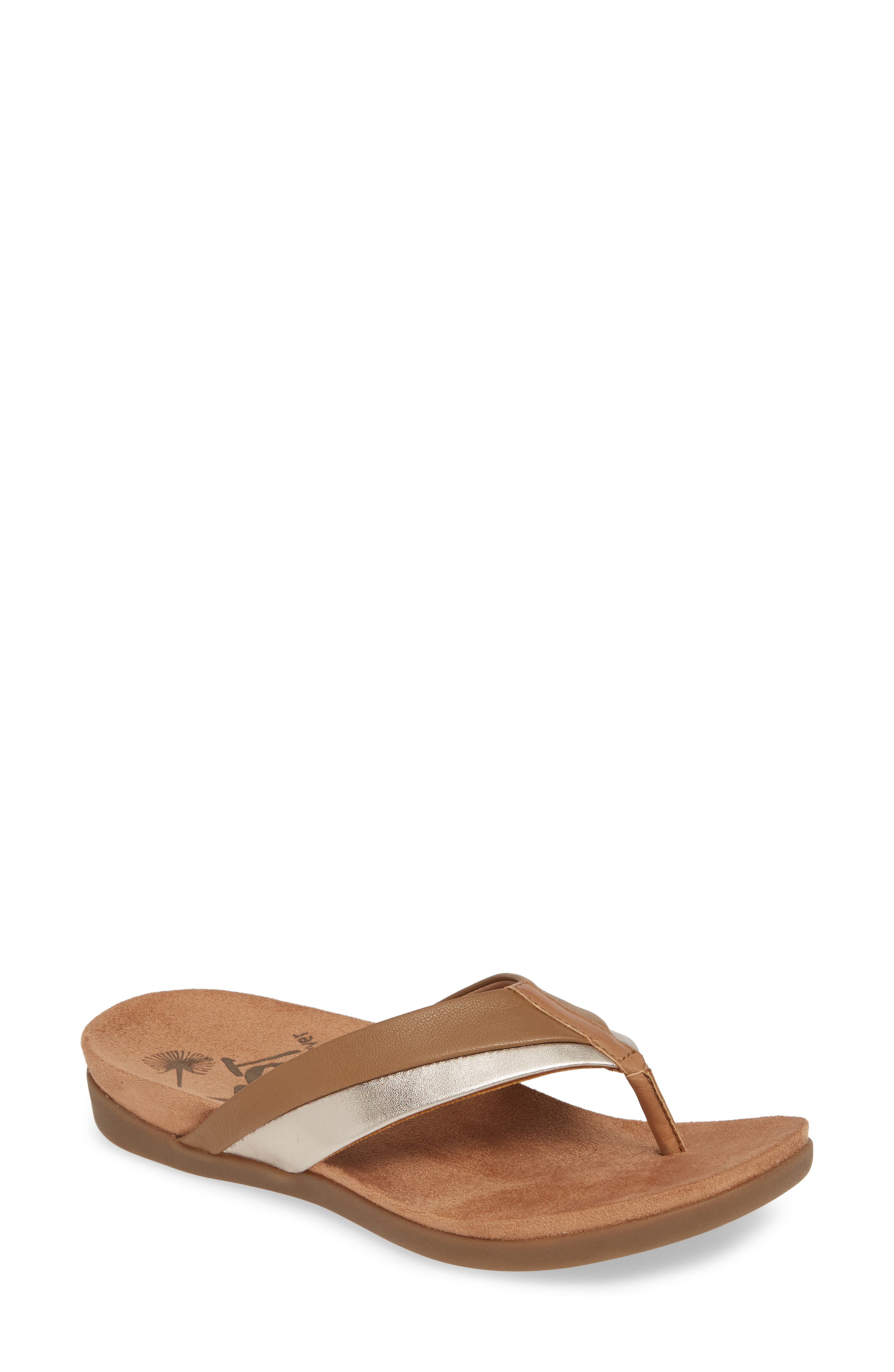 Otbt Emmeth Flip Flop, Metallic
