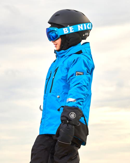 Shop Deux Par Deux Big Boy's Two Piece Technical Snowsuit Royal Blue And Black In Anthracite