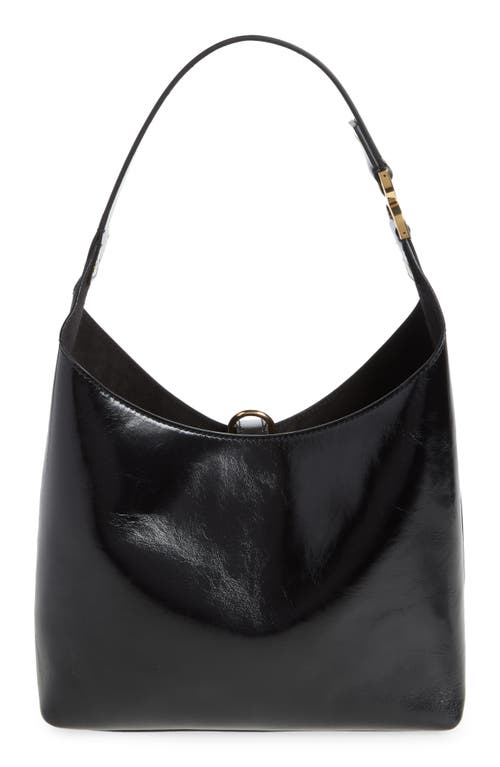 Shop Chloé Small Marcie Leather Hobo Bag In 001 Black