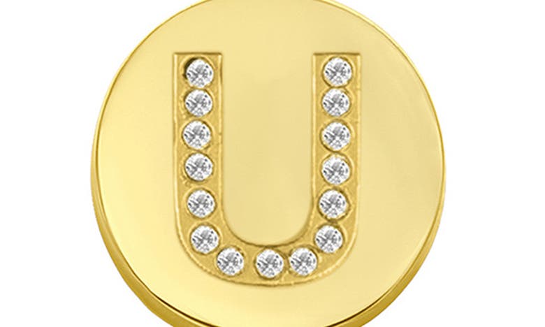 Adornia 14k Gold Plated Pavé Initial Pendant Necklace In Gold-u