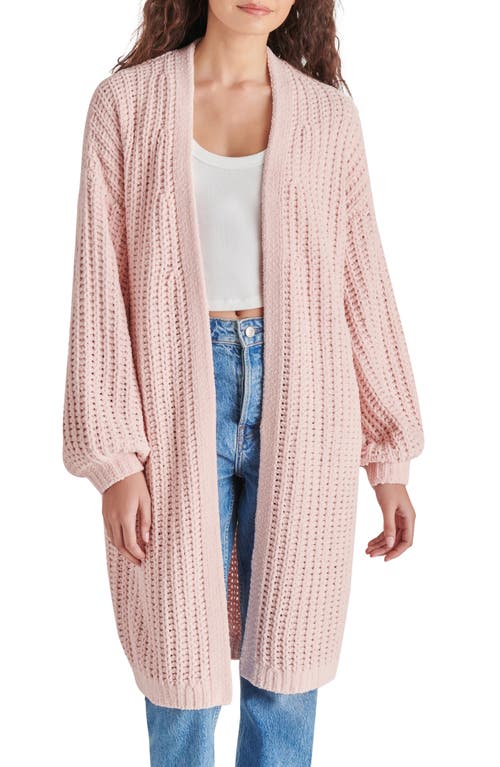 Emmie Chunky Knit Duster Cardigan in Light Pink