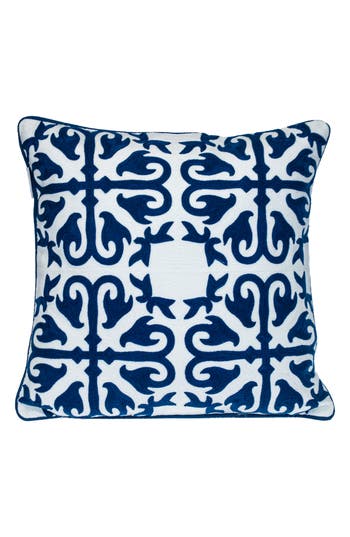 Parkland Collection Ceti Embroidered Throw Pillow In Blue