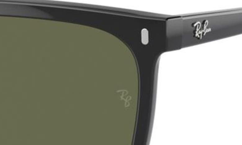 Ray Ban 59mm Polarized Rectangular Sunglasses In Black