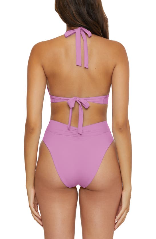 Shop Becca Color Code High Waist Bikini Bottoms In Malva