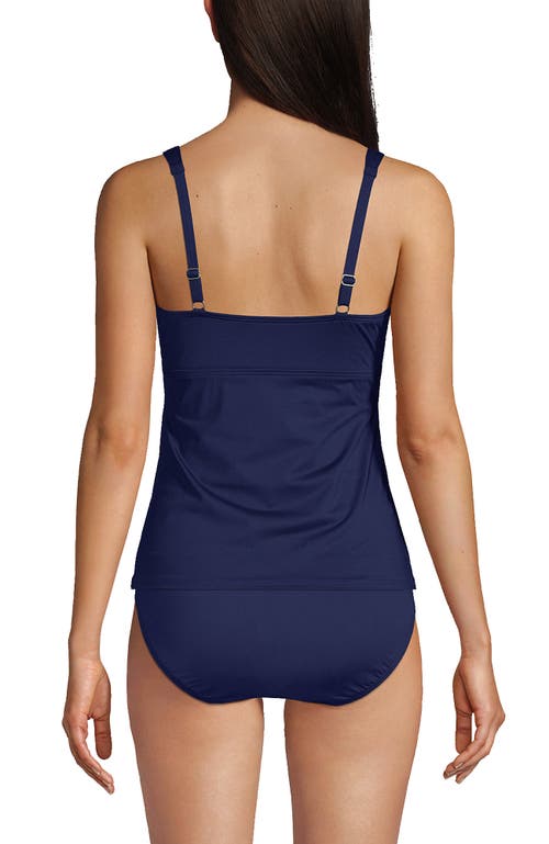 Lands' End Plus Size Dd-cup V-neck Underwire Tankini Swimsuit Top In Deep Sea Navy