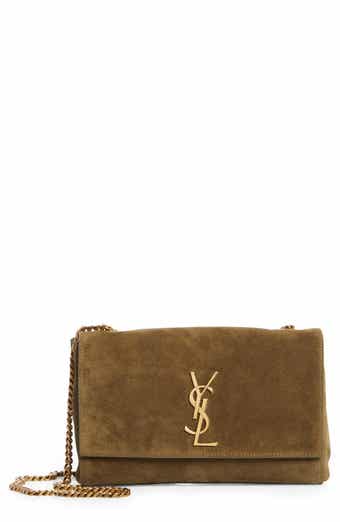 Saint Laurent Small Kate Chevron Suede & Leather Shoulder Bag 