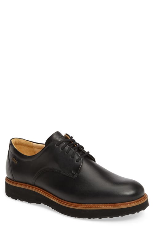 Rainy Day Founder Plain Toe Derby in Black Leather