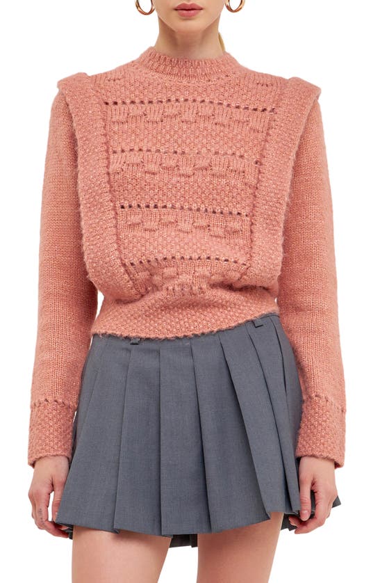 Shop Endless Rose Chunky Knit Sweater In Dusty Rose