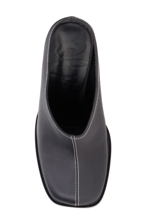 Olivia Miller Square Toe Mule In Black