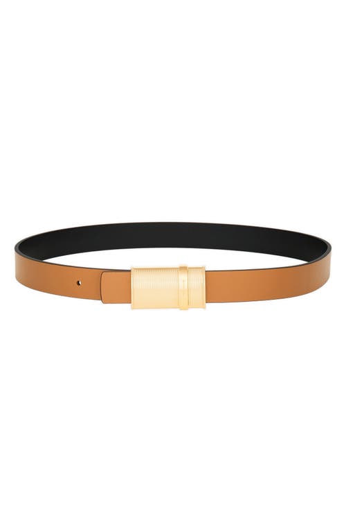 Ferragamo Donna Reversible Leather Belt In Brown Tones