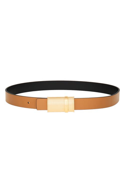 Shop Ferragamo Donna Reversible Leather Belt In Brown Tones