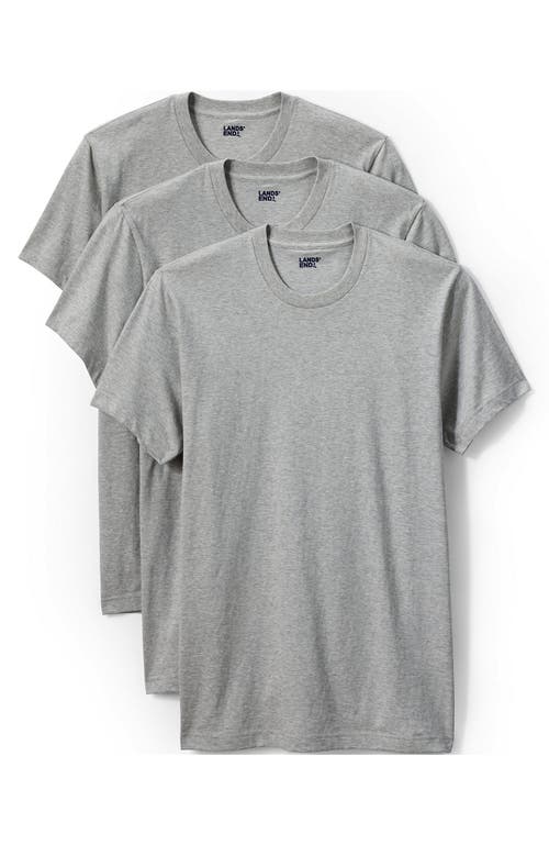 Lands' End Crewneck Undershirt 3 Pack In Gray Heather