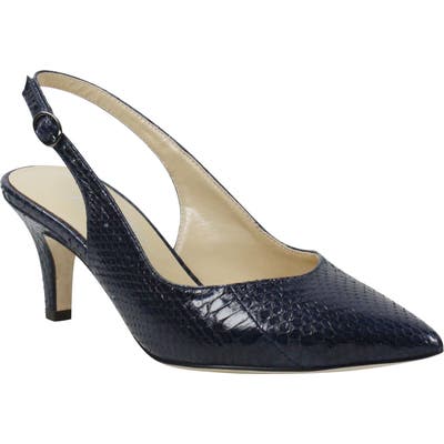J. Renee Brisha Snake Embossed Slingback Pump B - Blue