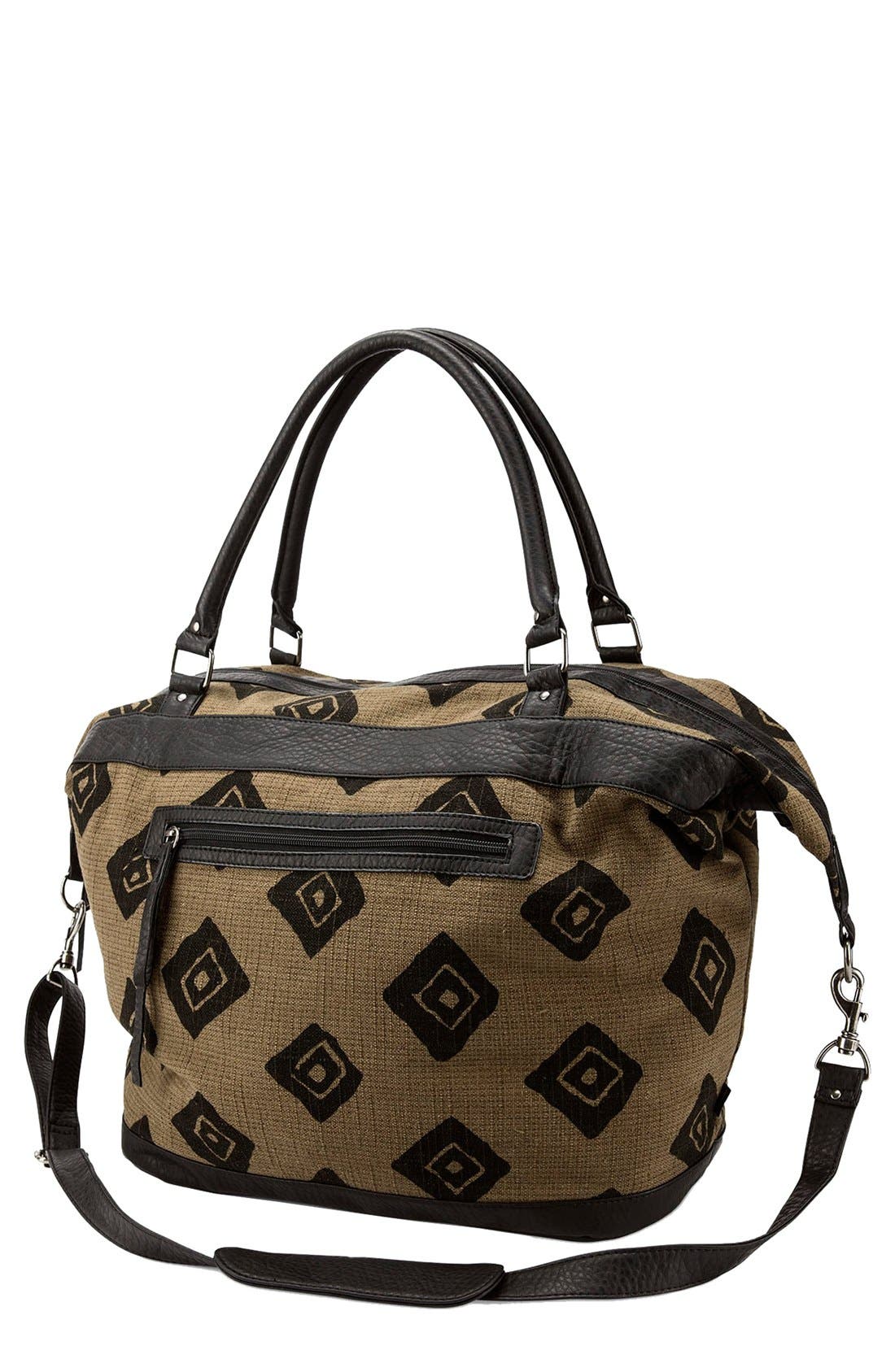 'Destination' Faux Leather Trim Weekender Bag Nordstrom