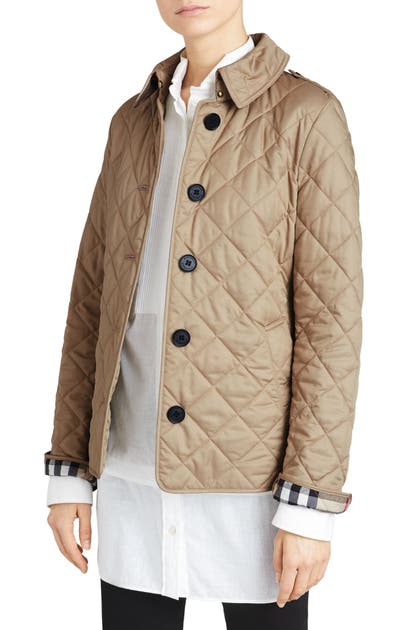 Burberry Frankby Quilted Jacket In Canvas