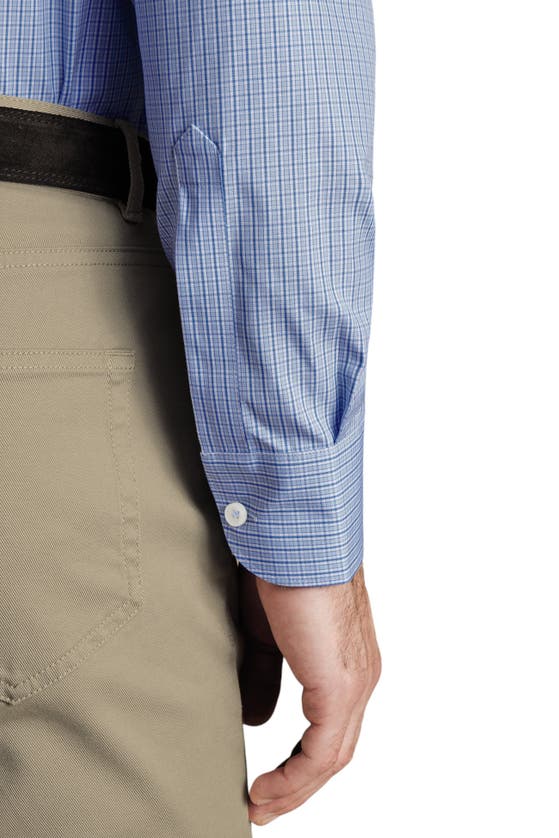 CHARLES TYRWHITT CHARLES TYRWHITT CHECK NON-IRON BUTTON-DOWN OXFORD SLIM FIT SHIRT SINGLE CUFF