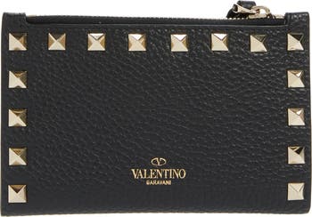 kupon side pude Valentino Garavani Rockstud Zip Coin & Card Pouch | Nordstrom