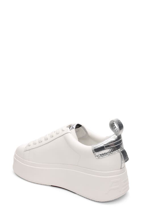 Shop Ash Maya Platform Sneaker In White/silver