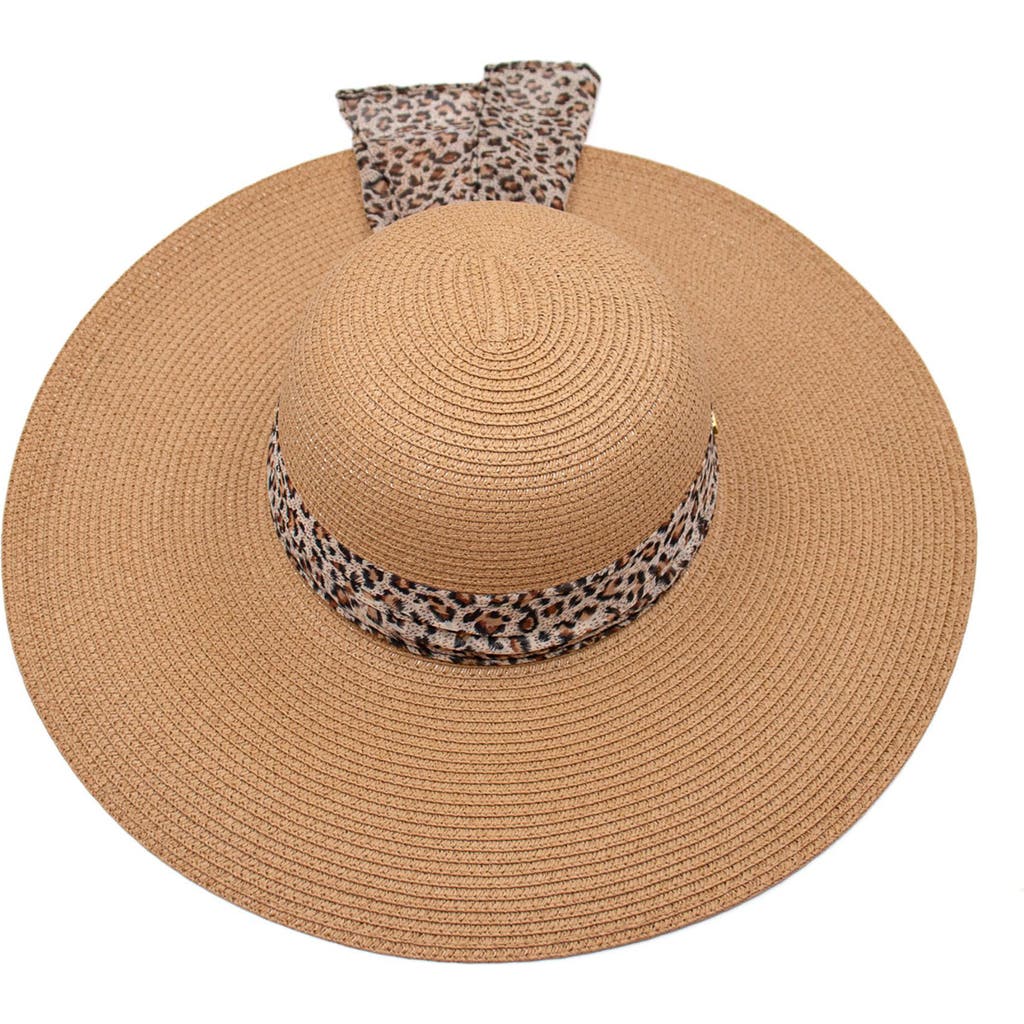 Surell Bow Bell Straw Hat In Brown