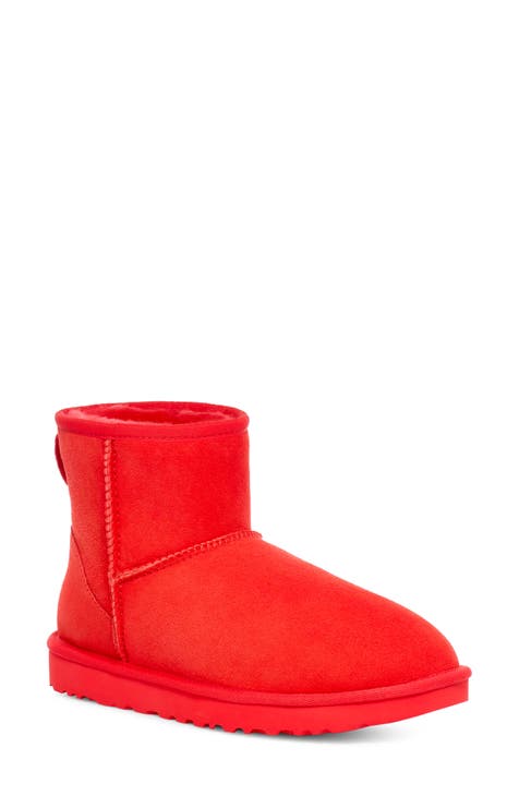 NEW Ugg Red Quilted Boots Size 8