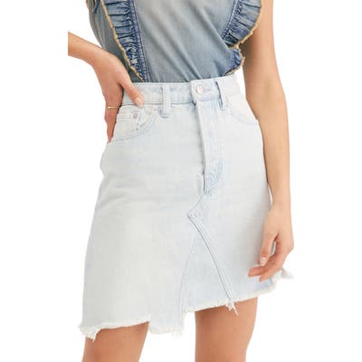 Free People Going Rogue Denim Skirt, Blue